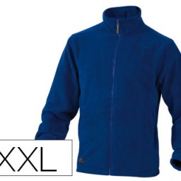 Chaqueta polar con cremallera 2 bolsillos azul talla XXL